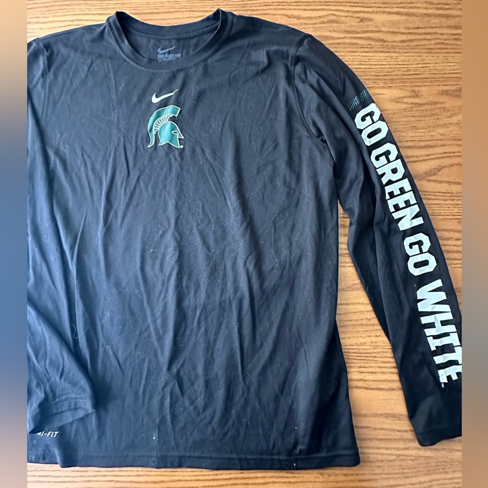 Michigan State University Nike black longsleeve size large